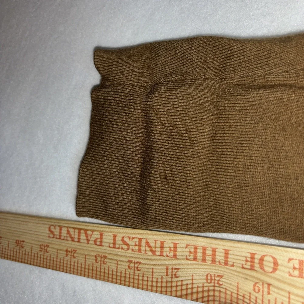 J. Crew Long Open Front Cardigan Sweater Camel‎ Brown Pockets Women's L